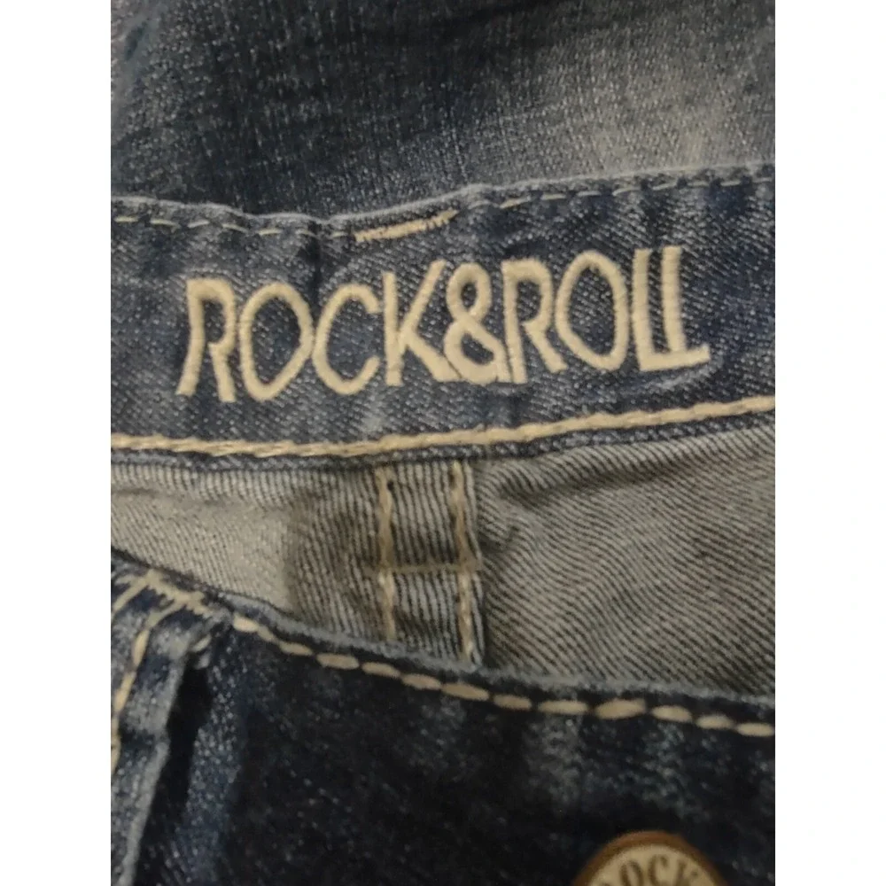 Bootcut Jeans Rock and‎ Roll Cowgirl 27x32 Western Y2K Cowgirl WD-5611 Denim Low